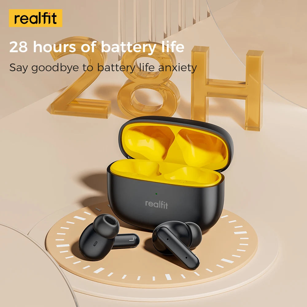 Realfit F3 ANC Bluetooth Earphones with HiFi Stereo Sound