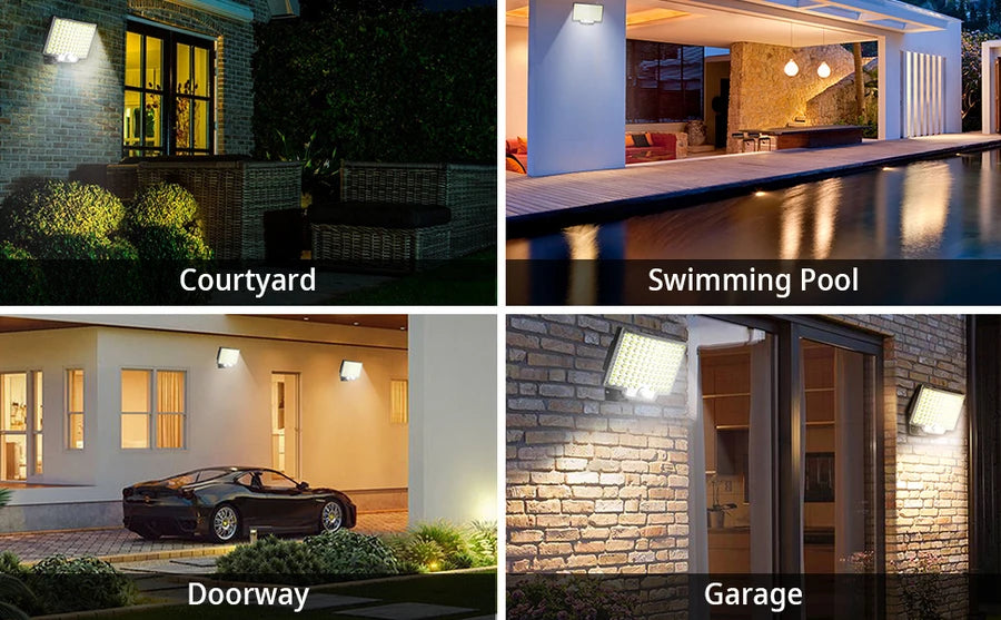 Newstyle Solar Flood Lights with Motion Sensor, Waterproof