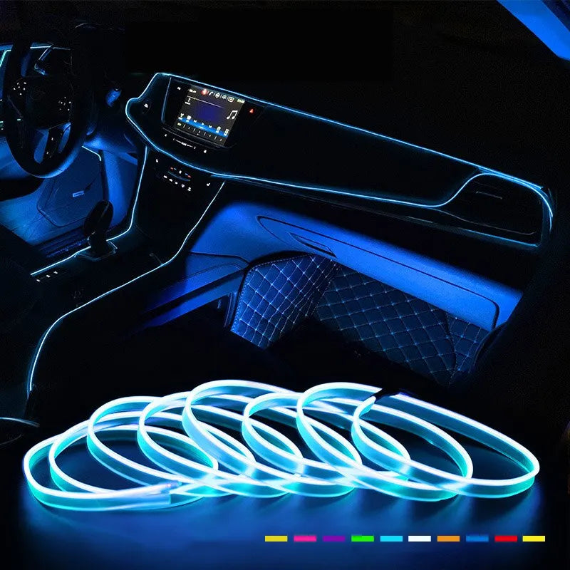 5M LED Car Interior Light USB Ambient Neon Strip EL