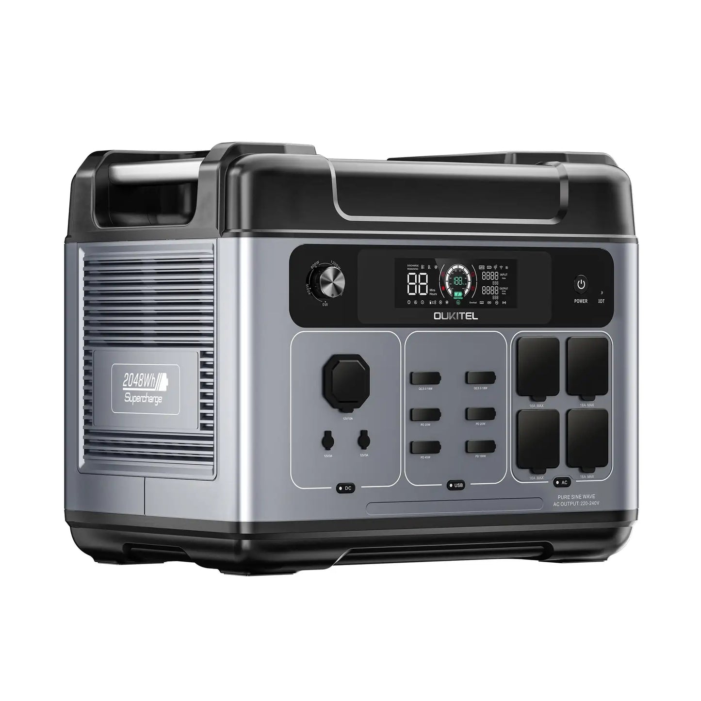 Portable P2001 Plus Solar Generator with Fast Charging