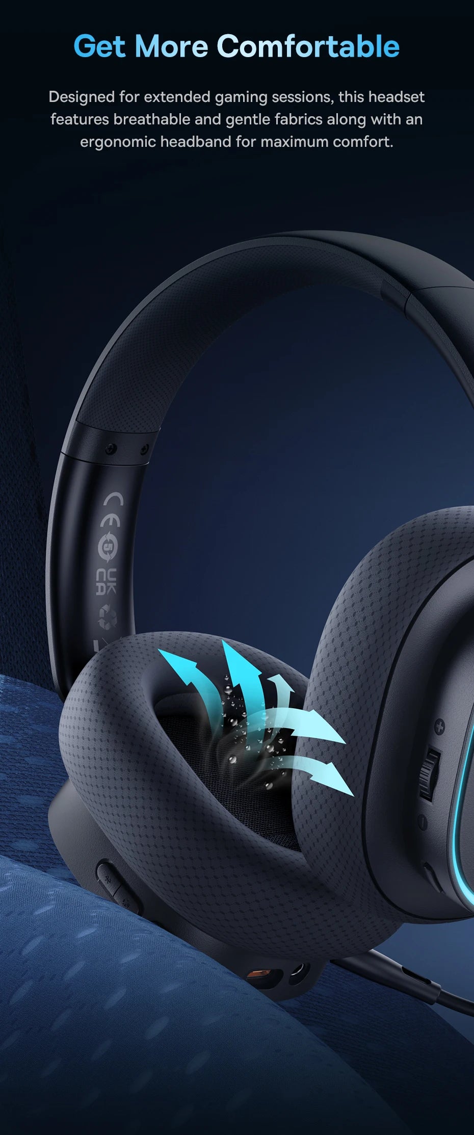 Baseus GH02 Gaming Wireless Headphones with 40-Hour Playtime