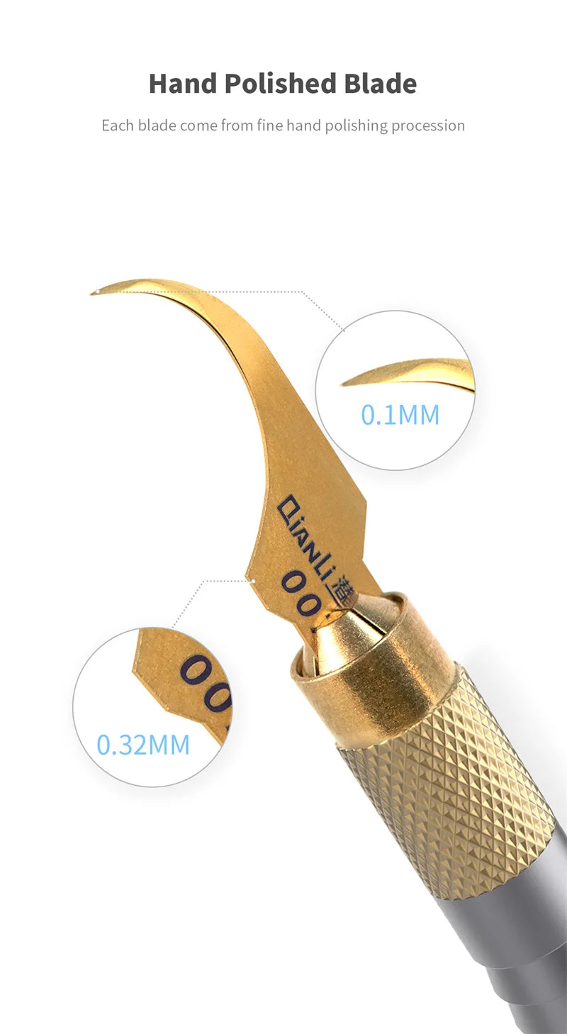 Set di coltelli per la rimozione della colla per CPU IC QIANLI per riparazioni di precisione