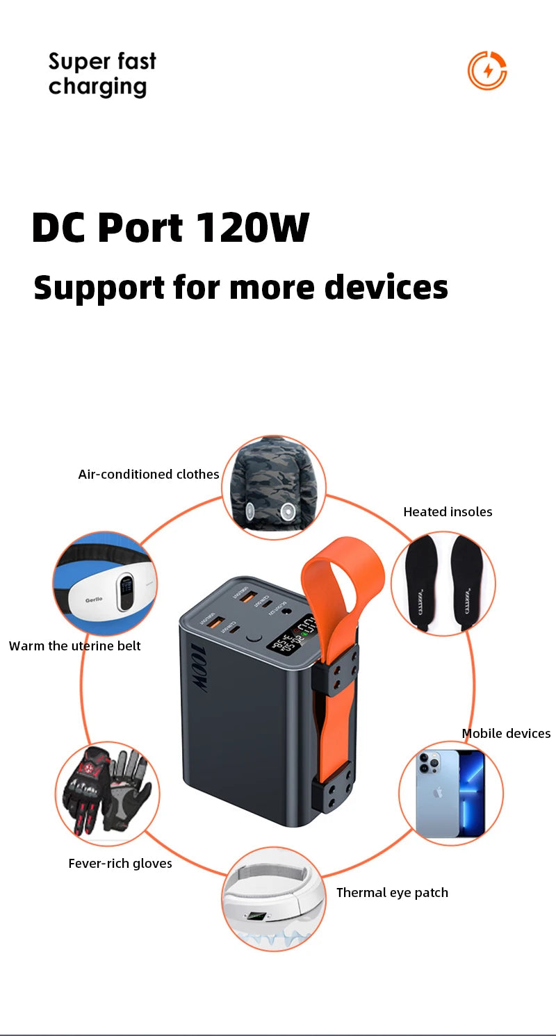 60000mAh Power Bank Station - Fast Charge & Portable