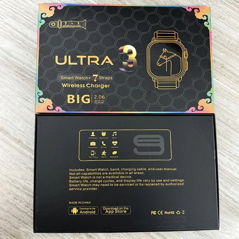 XMSJ 2024 Smartwatch with 2.2" AMOLED Screen & ECG Modes