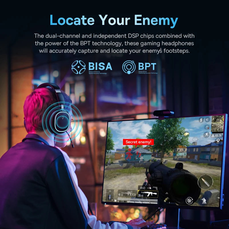 Baseus GH02 Gaming Wireless Headphones with 40-Hour Playtime