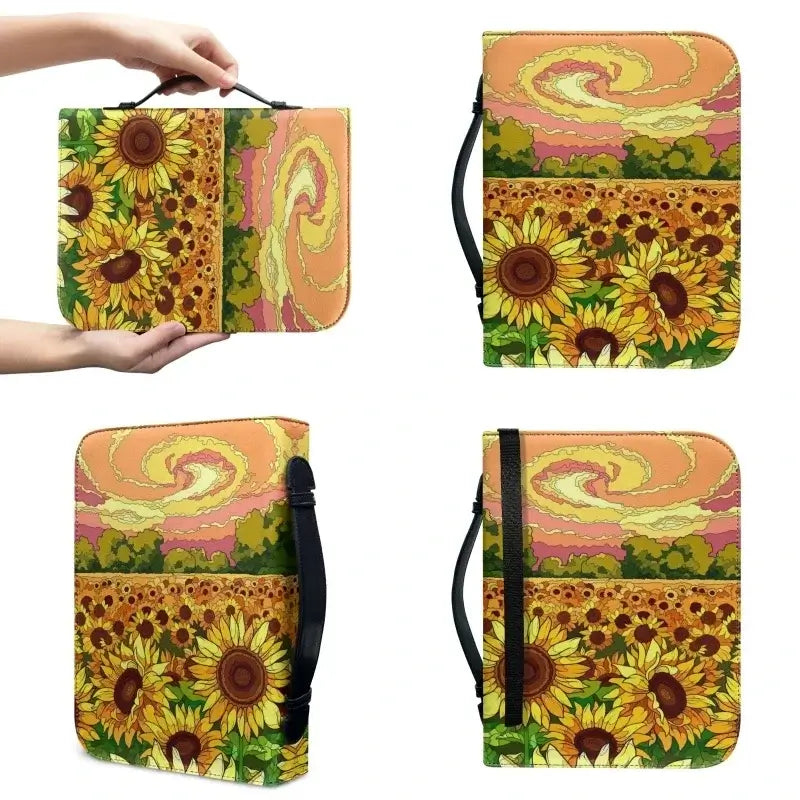 Classic Leather Print Personalized Bible Cover Case Bags