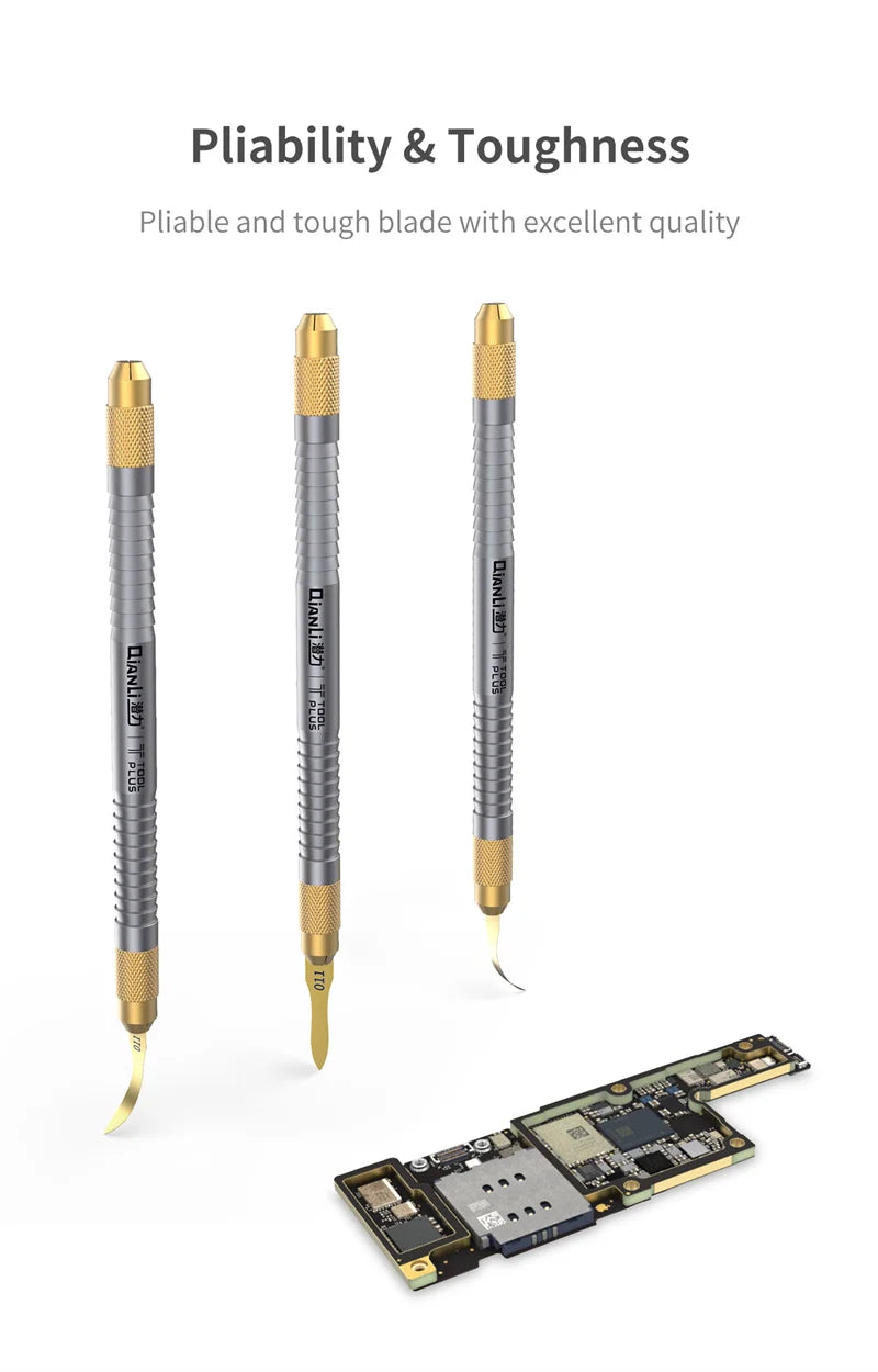Set di coltelli per la rimozione della colla per CPU IC QIANLI per riparazioni di precisione