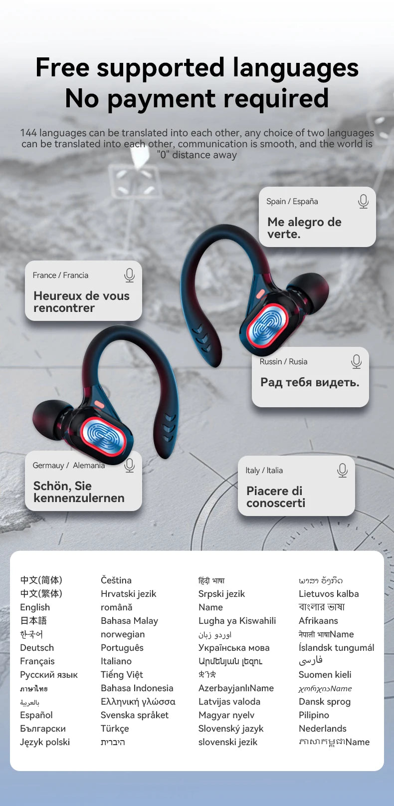 mzymi S730 TWS trådløse ørepropper - Bluetooth 5.3 vanntett design