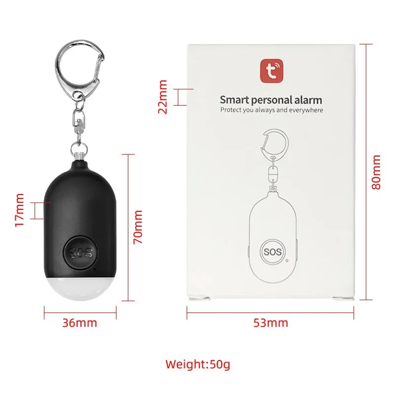 NoEnName Emergency SOS Personal Alarm Keychain - 130dB Alert