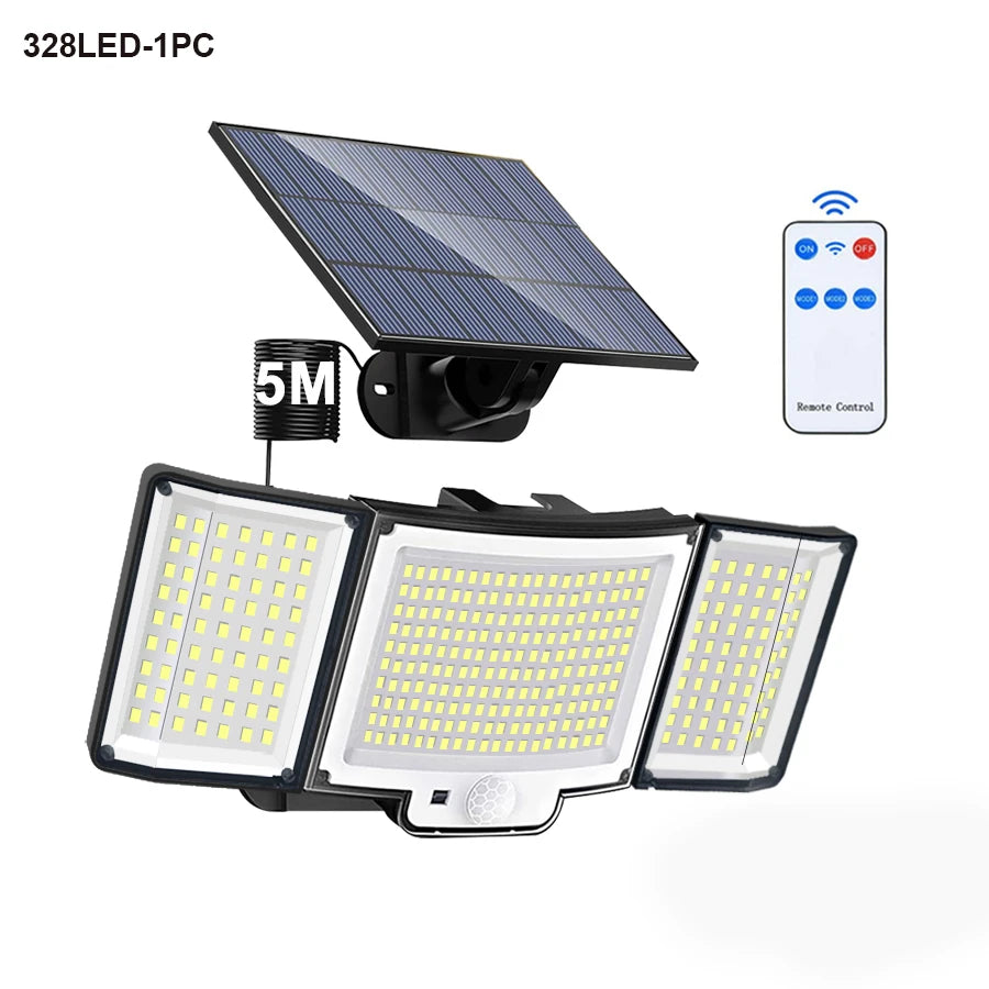 Newstyle Solar Flood Lights with Motion Sensor, Waterproof