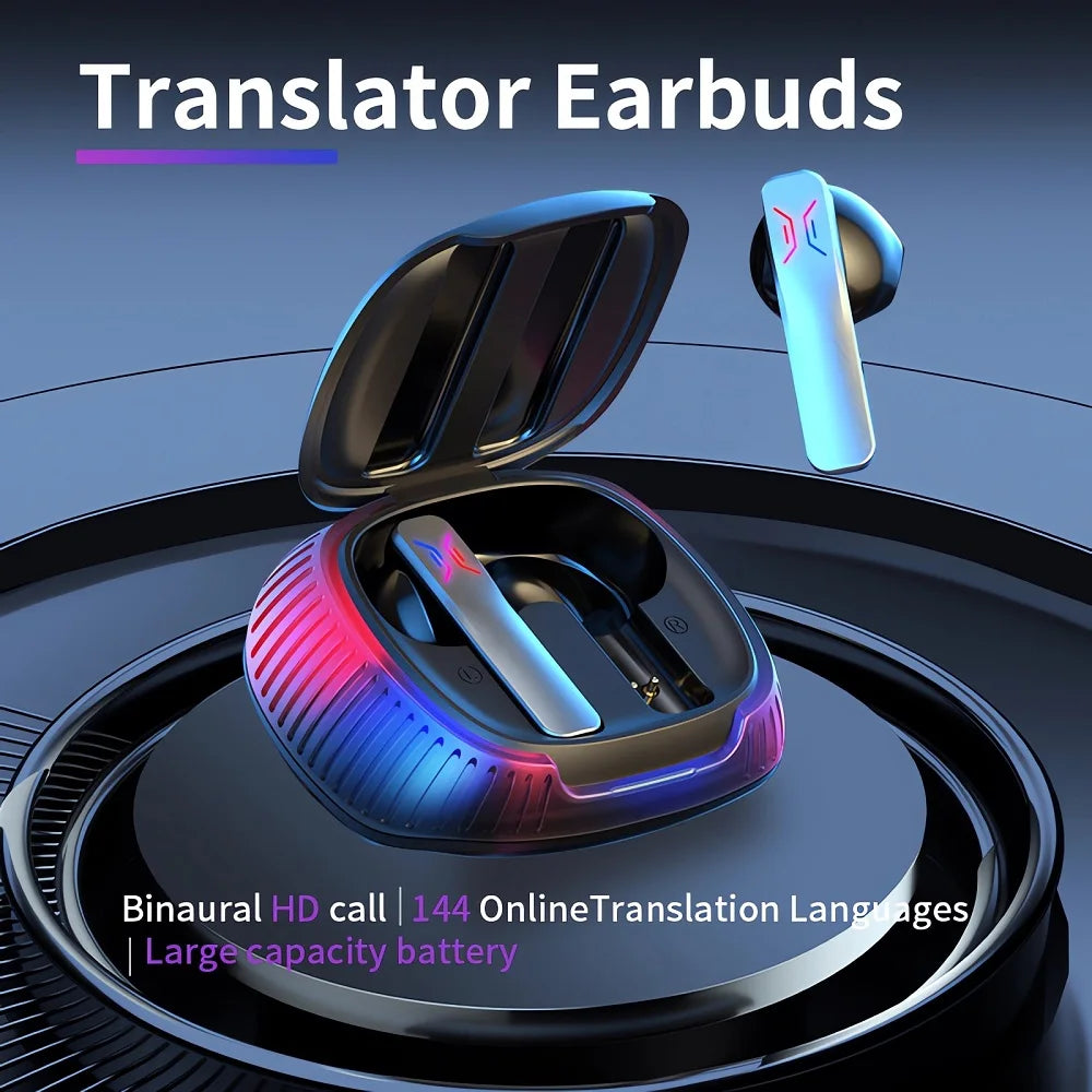 YIBOYUAN AI Translator Earbuds - 74 Languages Real-Time