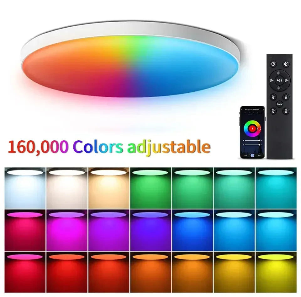 Tuya WiFi LED-taklampe - dimbar RGB smart belysning