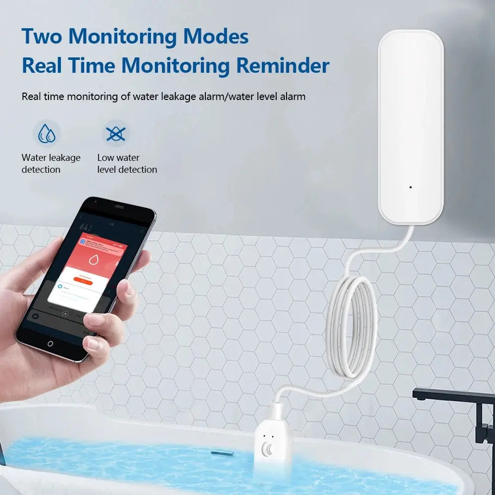 Rilevatore di perdite d'acqua ONENUO Zigbee con avvisi tramite app intelligente