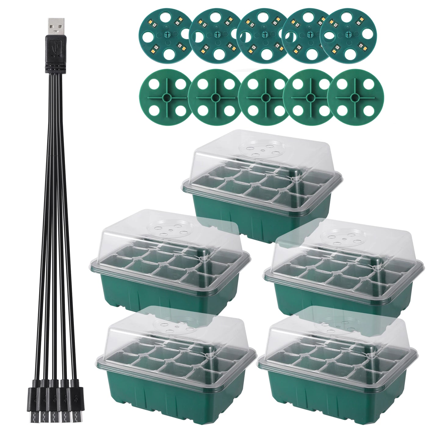 Seed Starter Tray Box With LED Grow Light for Fast Germination