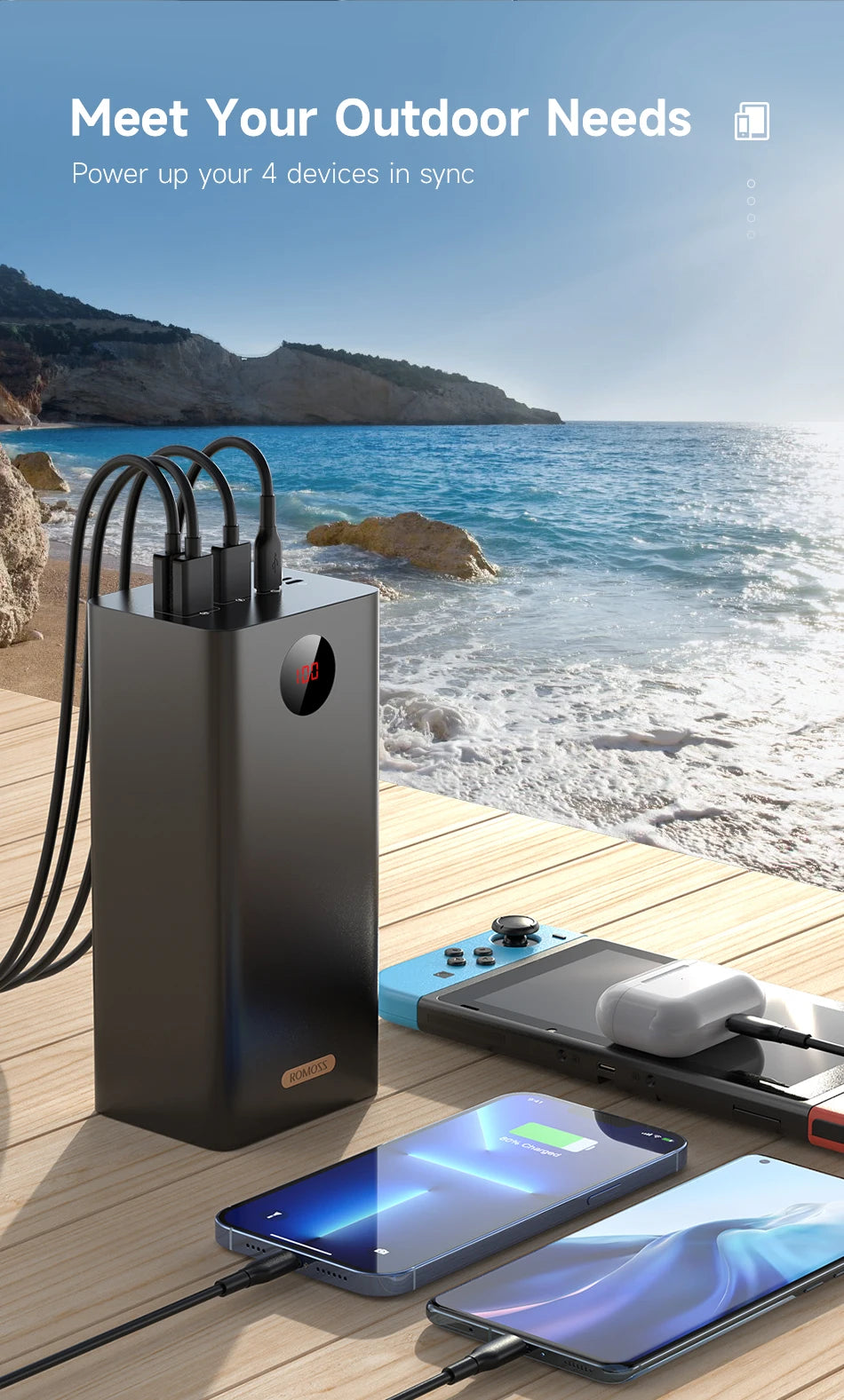 ROMOSS PEA60 60000mAh Power Bank - Fast Charging Solution