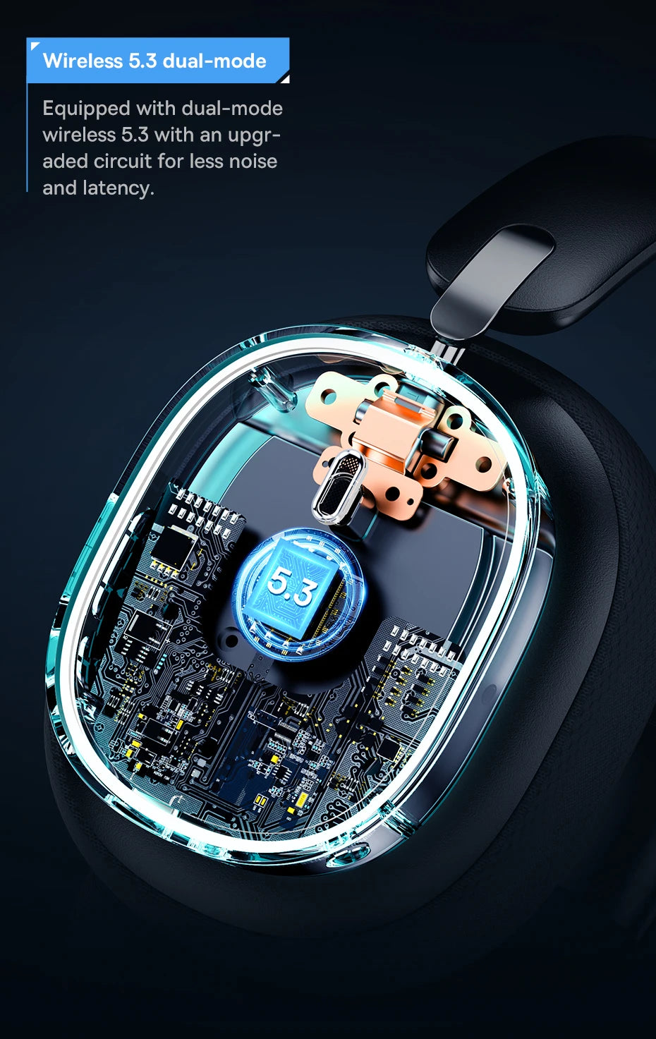 Baseus GH02 Gaming Wireless Headphones with 40-Hour Playtime