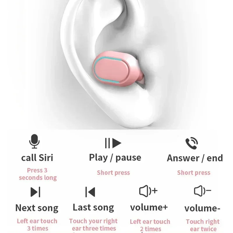 Original E7S trådløst Bluetooth-hodesett med LED-skjerm