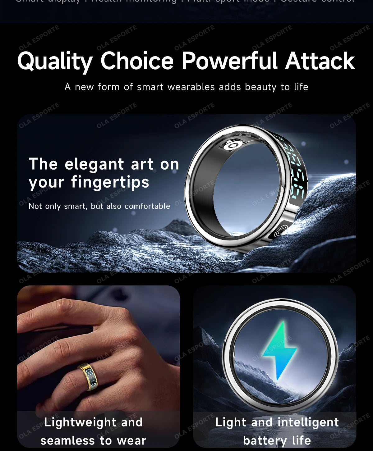 Xiaomi Smart Ring - Waterproof Health Monitor with Gesture Control