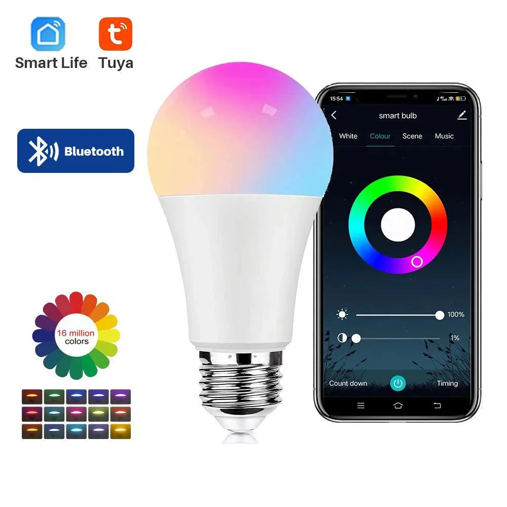 Tuya Bluetooth Smart-pære E27 - dimbar LED-pære med magisk lys