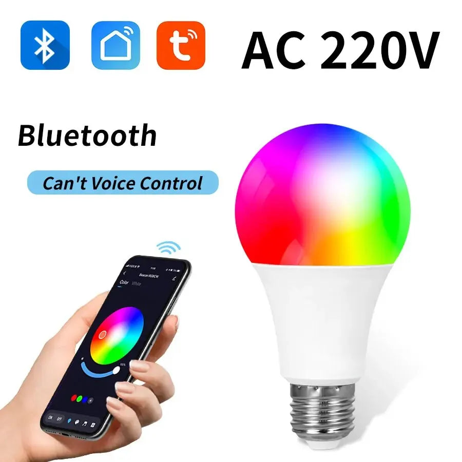 AmmToo Tuya Bluetooth Smart LED Bulb E27 - RGB Color Options