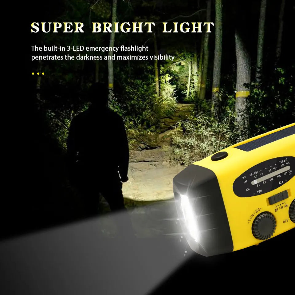 MCC Emergency Solar Hand Crank Radio with Power Bank