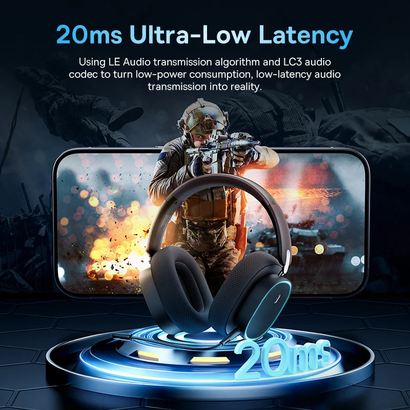 Baseus GH02 Gaming Wireless Headphones with 40-Hour Playtime