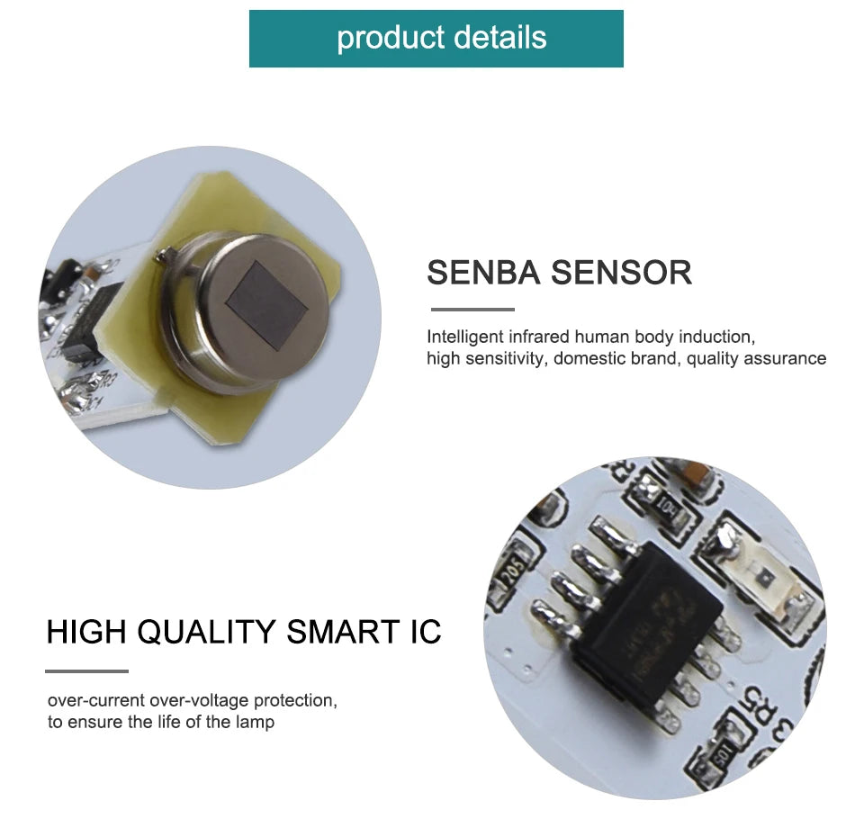 Smart PIR Motion Sensor LED Bulb - Energy Efficient 12W