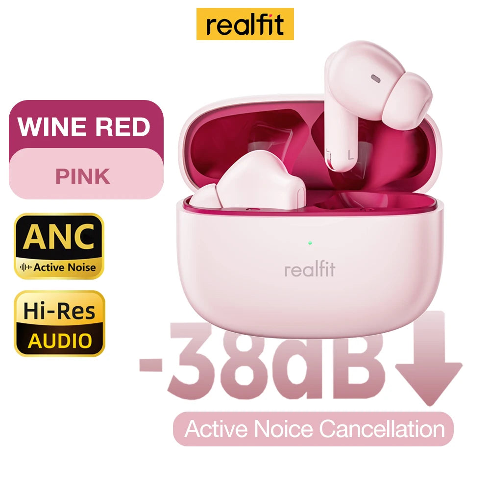 Realfit F3 ANC Bluetooth Earphones with HiFi Stereo Sound