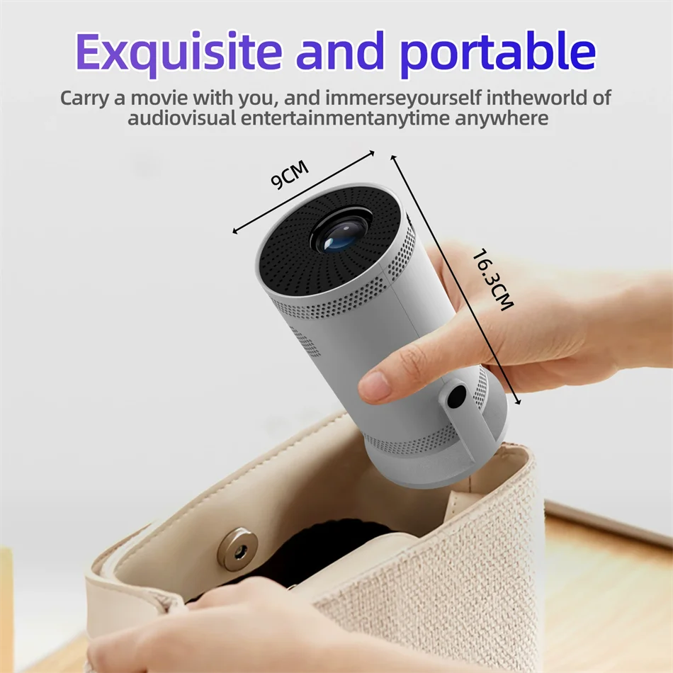 2025 New Android Smart Mini Projector 4K for Home Theater