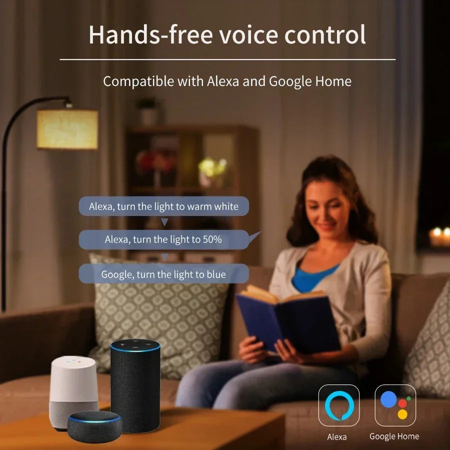 Tuya WiFi LED-taklampe - dimbar RGB smart belysning