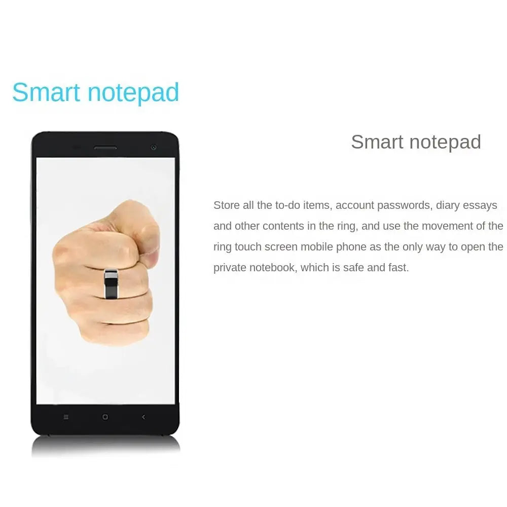 NoEnName NFC Smart Ring - Waterproof Stainless Steel Wearable