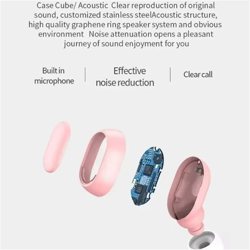 Original E7S trådløst Bluetooth-hodesett med LED-skjerm