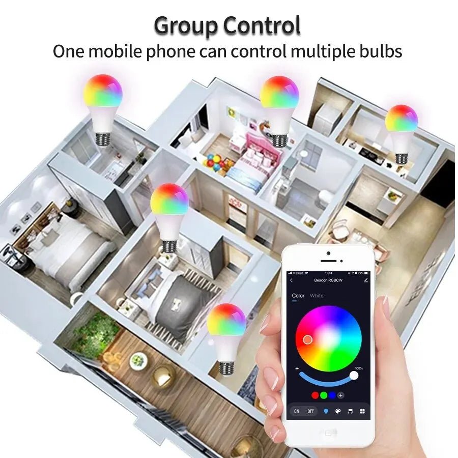 Smart RGB LED Bulb E27 - Tuya App Controlled