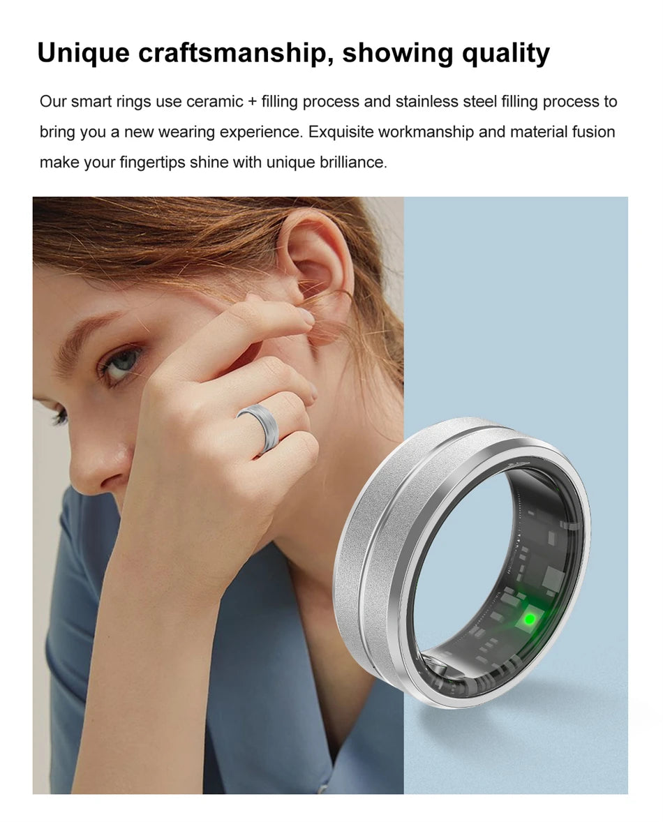 ChiBear 5ATM Waterproof Smart Ring - Track Health Effortlessly
