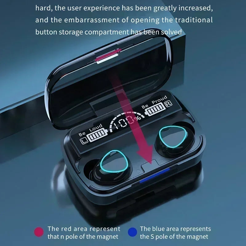 M10 Bluetooth Earphones HiFi Waterproof Gaming Headset (casque de jeu)