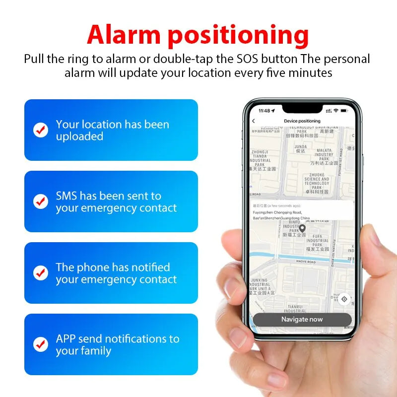 NoEnName Emergency SOS Personal Alarm Keychain - 130dB Alert