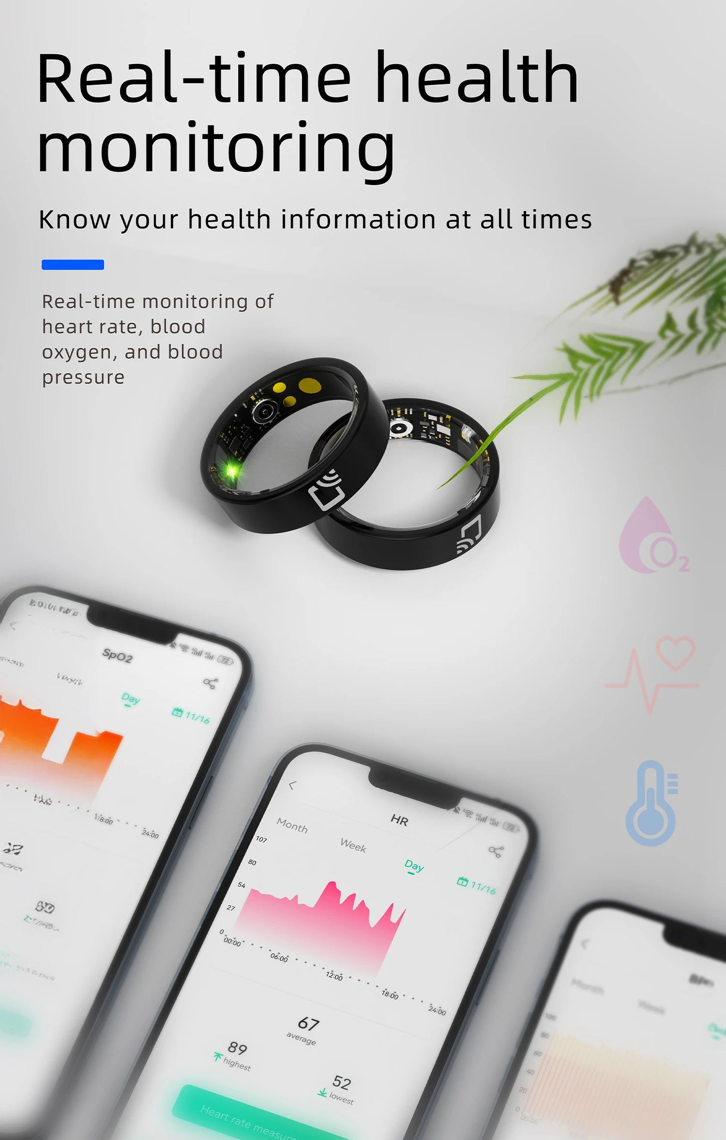 R20 Smart Ring: Vanntett treningssporing og søvnmonitor