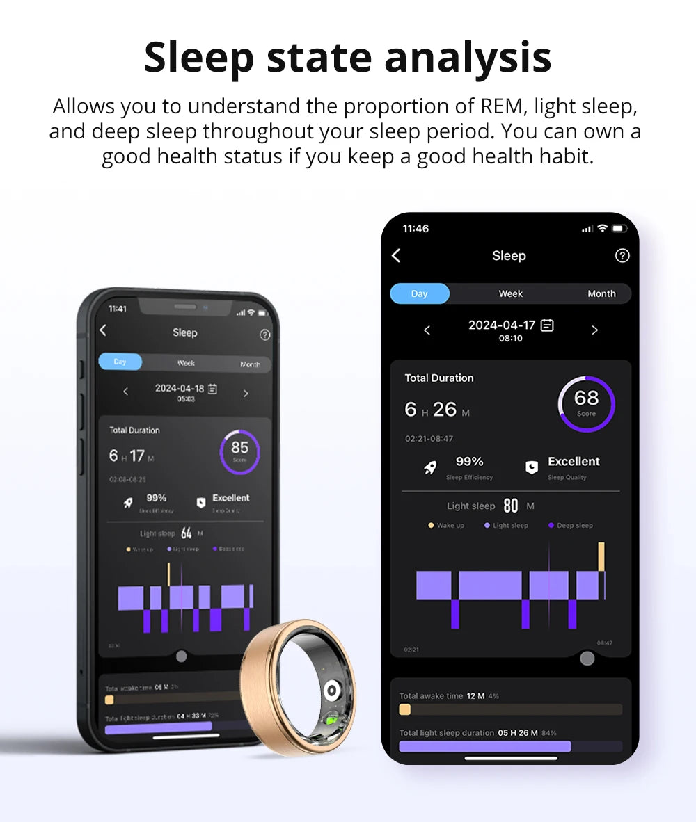 COLMI R03 Smart Ring - 5ATM Waterproof Fitness Tracker
