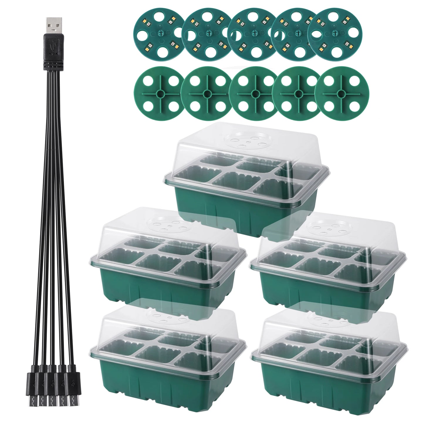 Seed Starter Tray Box With LED Grow Light for Fast Germination