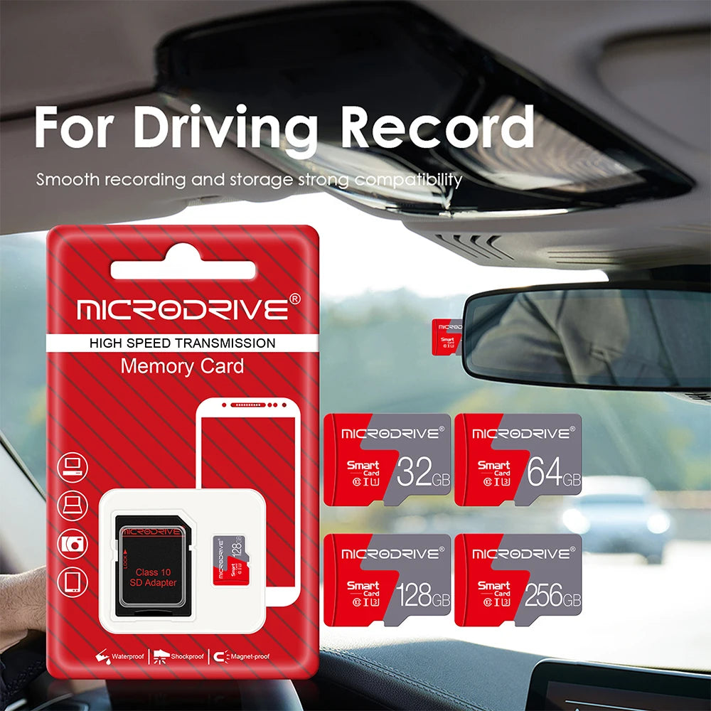 High Speed Class 10 microSD Card - 8GB to 128GB Capacity