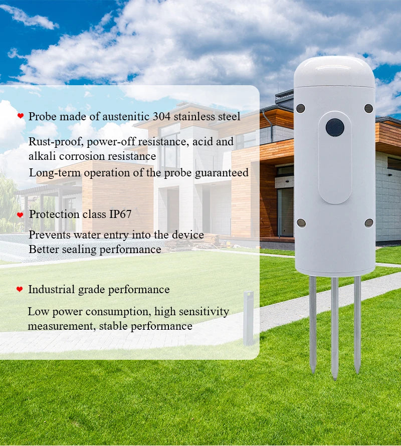 Tuya Smart Zigbee Soil Tester - Waterproof Garden Tool