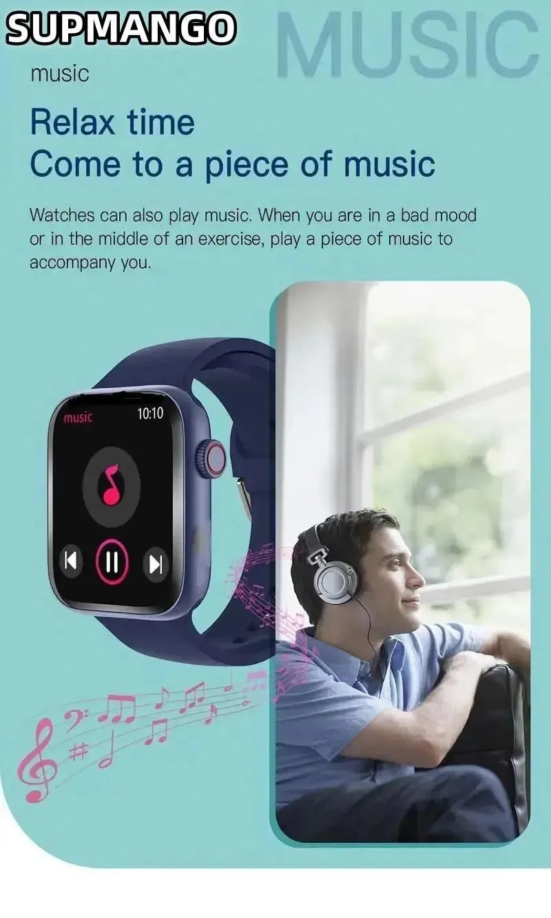 SUPMANGO S8 Smart Watch - Interactive Music Control