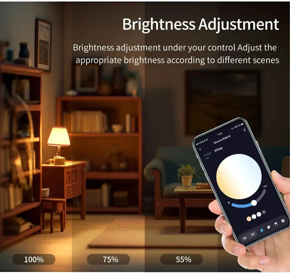 AmmToo Tuya Bluetooth Smart LED Bulb E27 - RGB Color Options