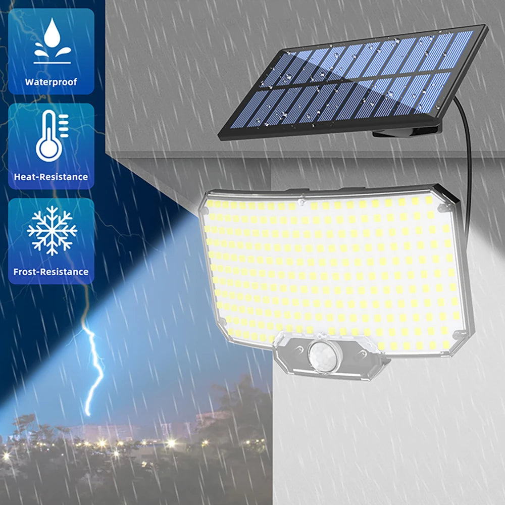 Newstyle Solar Flood Lights with Motion Sensor, Waterproof