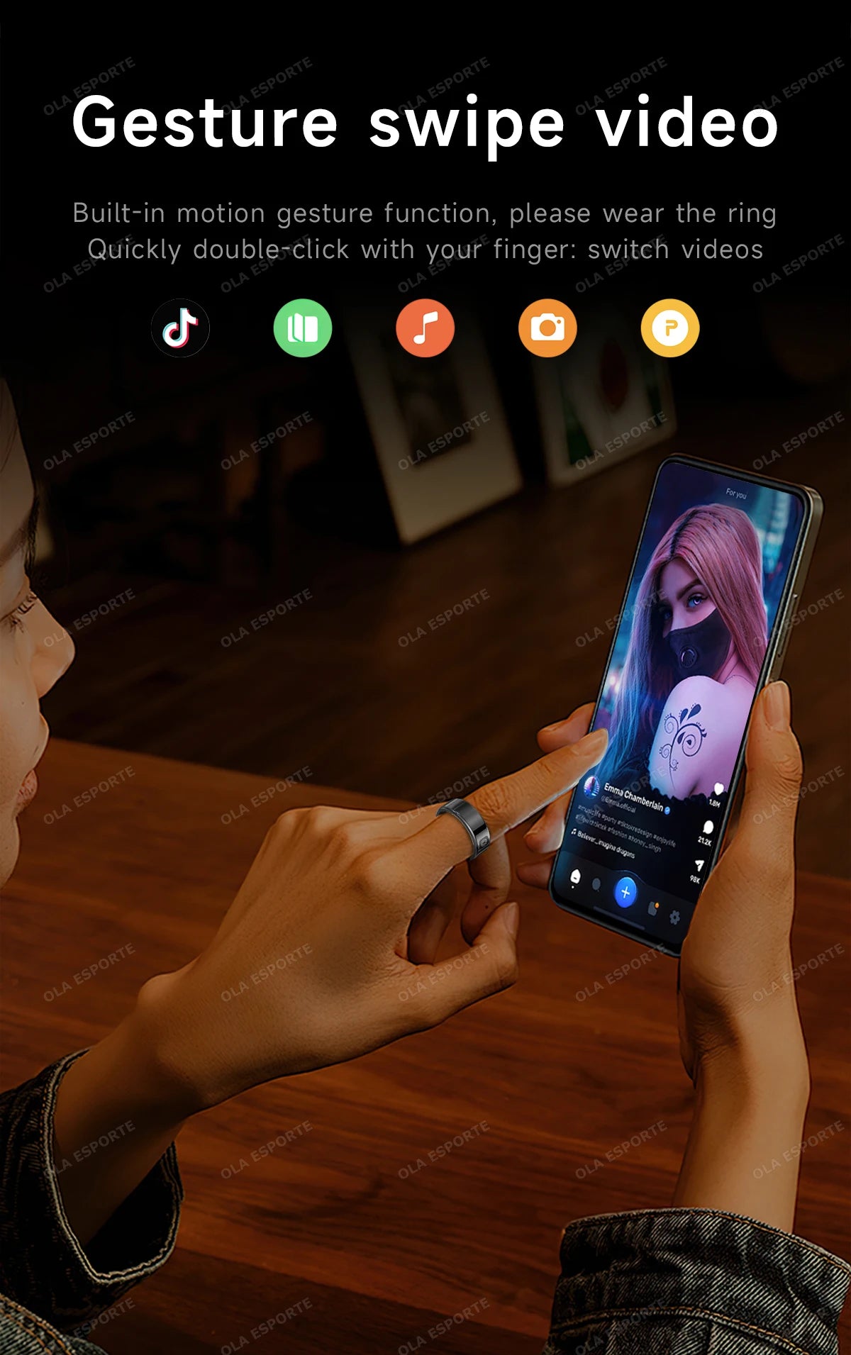 Xiaomi Smart Ring - Waterproof Health Monitor with Gesture Control