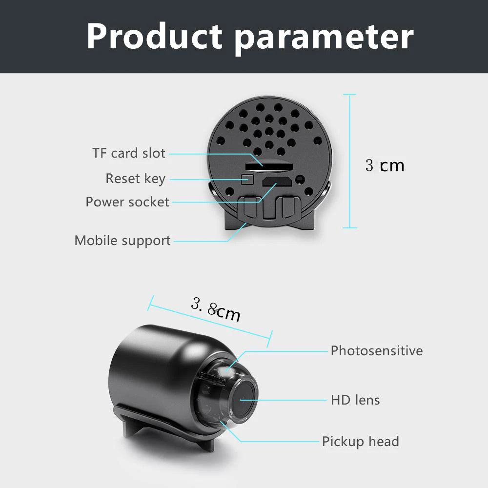 X5 Mini HD 1080P WiFi Camera - Stylish Home Security Monitor