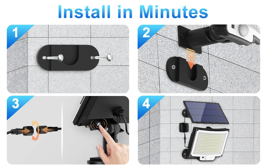 Newstyle Solar Flood Lights with Motion Sensor, Waterproof