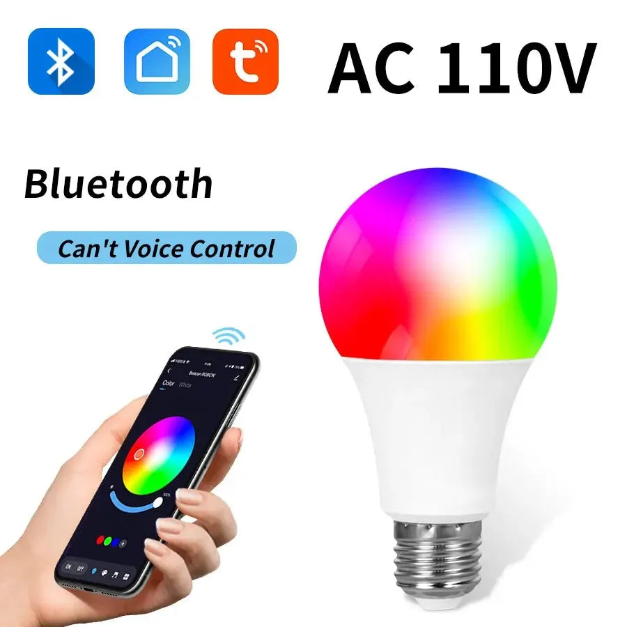 AmmToo Tuya Bluetooth Smart LED Bulb E27 - RGB Color Options