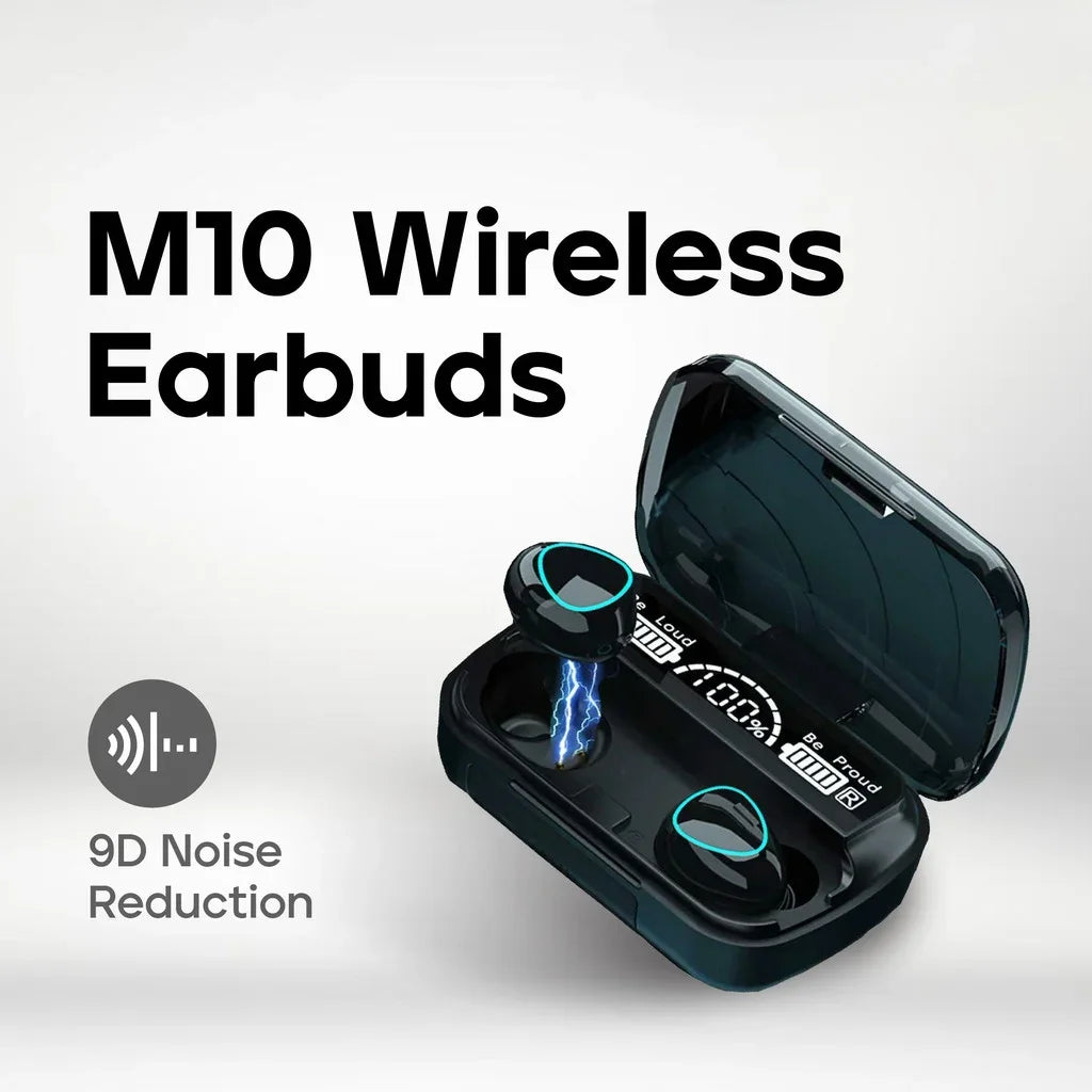 M10 trådløse Bluetooth-ørepropper med vandtæt design