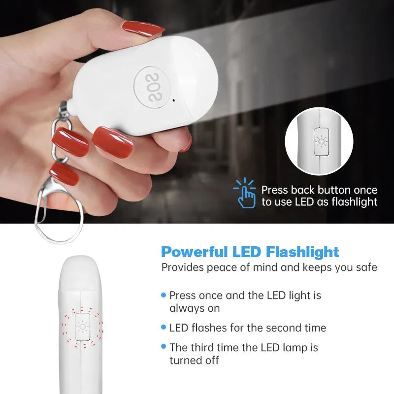 NoEnName Emergency SOS Personal Alarm Keychain - 130dB Alert